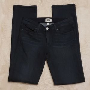 PAIGE Skyline Straight Petite Dark Wash Jeans